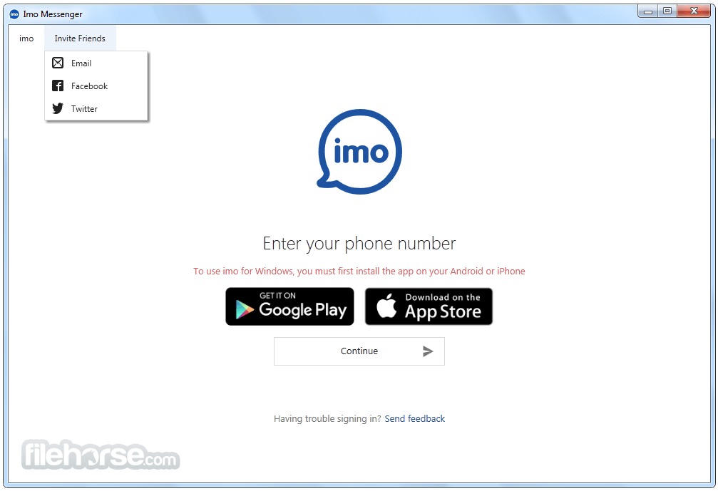 Imo for web for pc